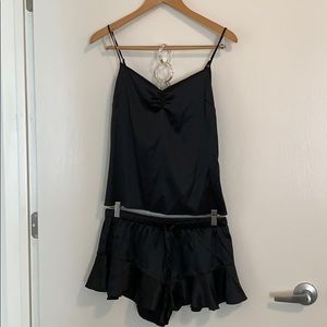 NWT! Victoria Secret black cami and short set